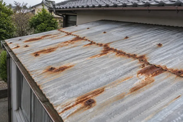 錆が出たトタン屋根