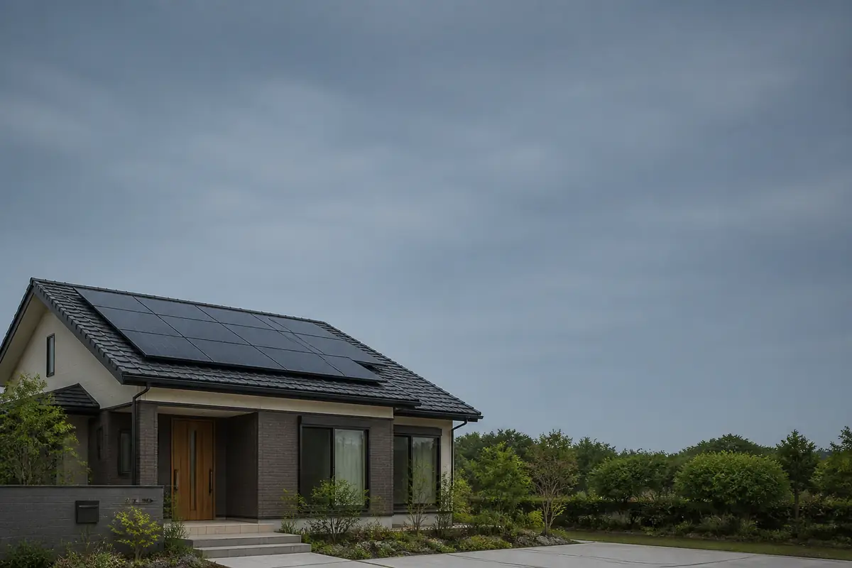 太陽光パネルを設置した住宅